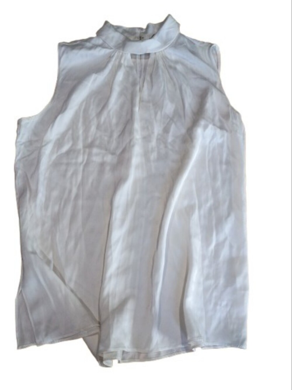 Kobi Halperin White Silk Sleeveless Top
